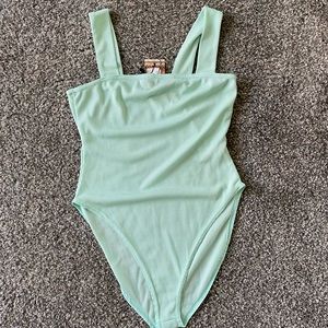 BOOHOO mint green body suit